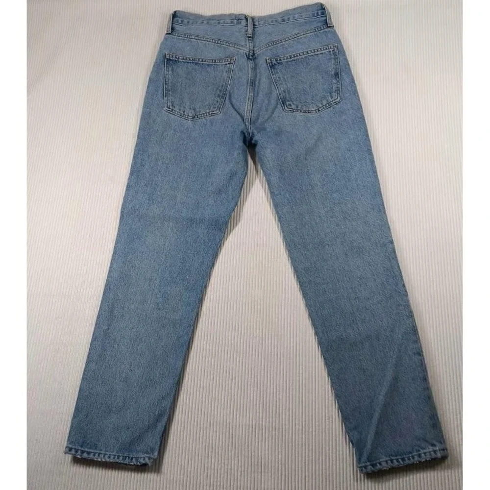 AGOLDE Jeans Womens 27 Blue Light Wash Fen High Rise Straight Organic Denim‎